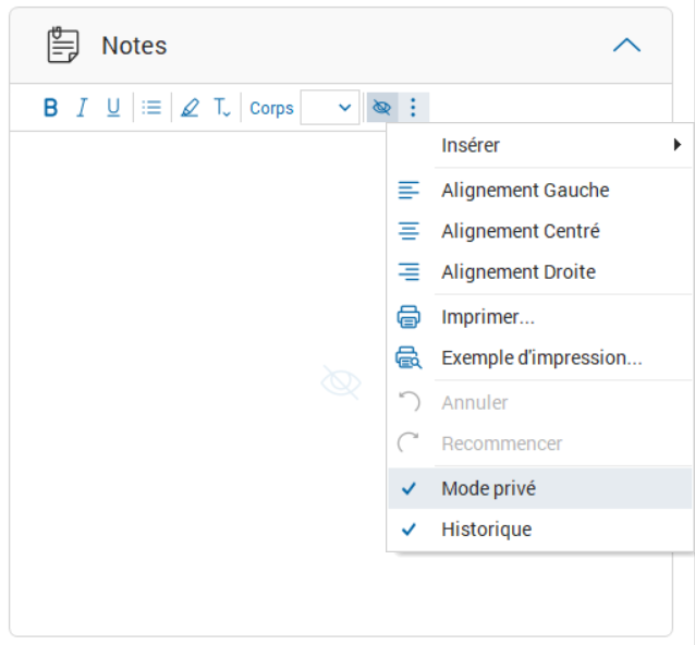 Mode privé sous Plus