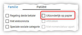 Checkbox Uitzonderlijk niet elektronisch factureren